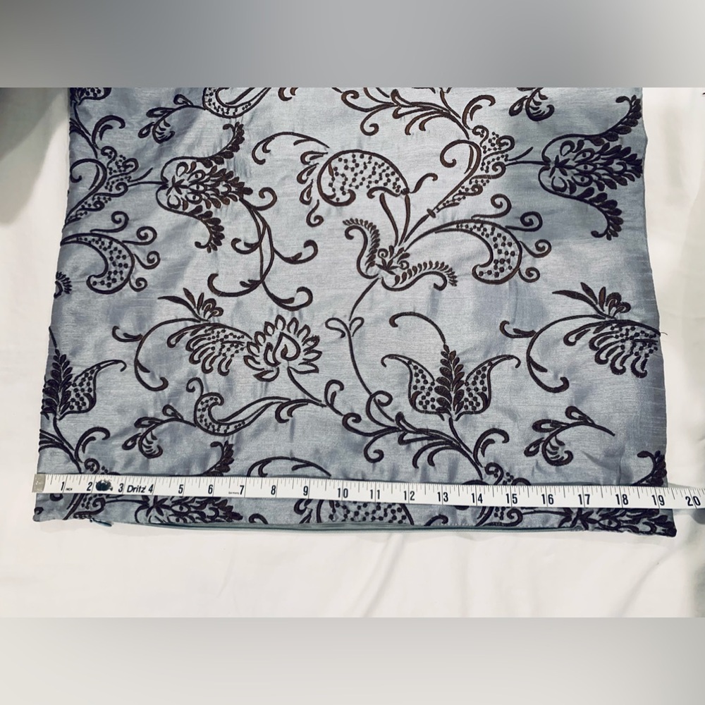 Silk Embroidered Pillows, Feather and Poly Filled - Picture 7 of 13